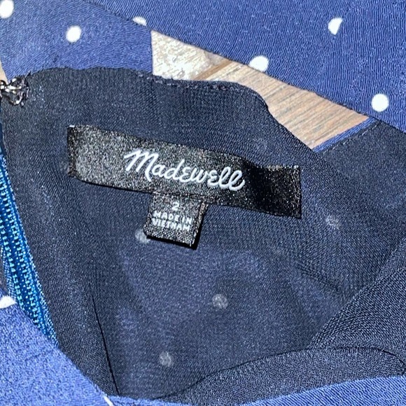 Madewell V-Back Wide-Leg Jumpsuit in Polka Dot Size 2 - Picture 5 of 5